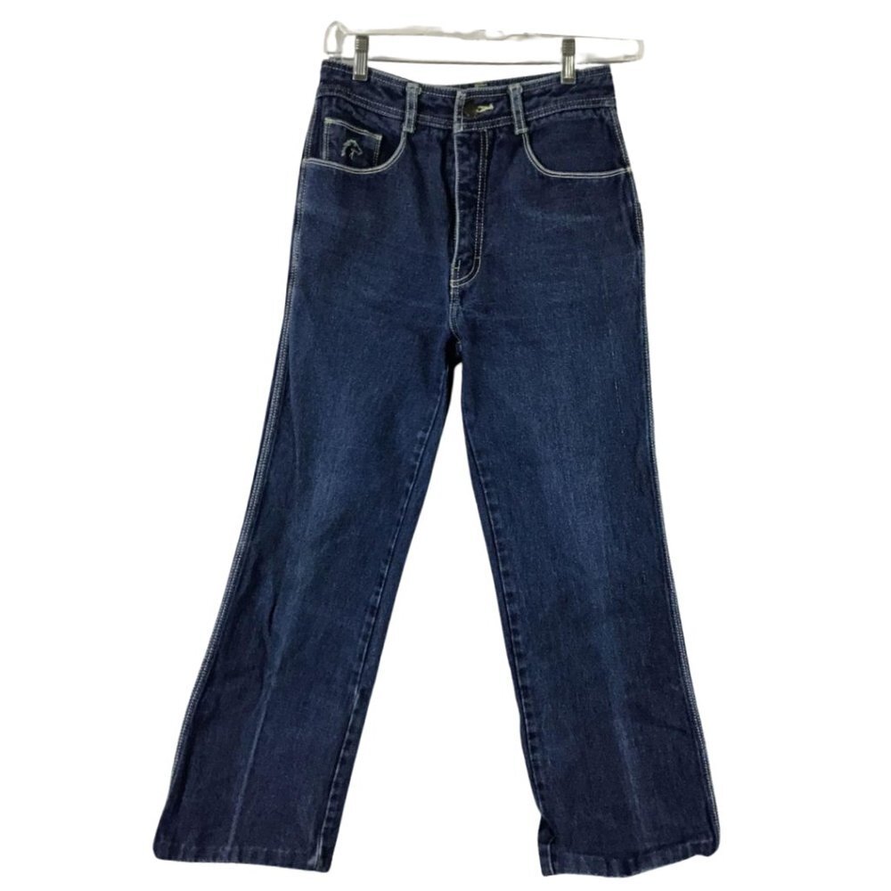 Jordache Horse Head Logo High-Rise Cotton Denim Blue Jeans Women’s Vintage Sz 30
